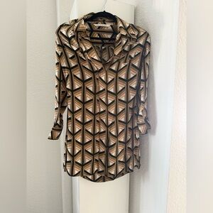 Geometric Patterned Women's Top